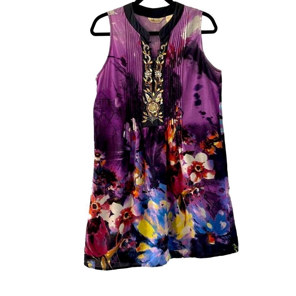Lucky & Coco boho sleeveless touch of bling summer dress Large